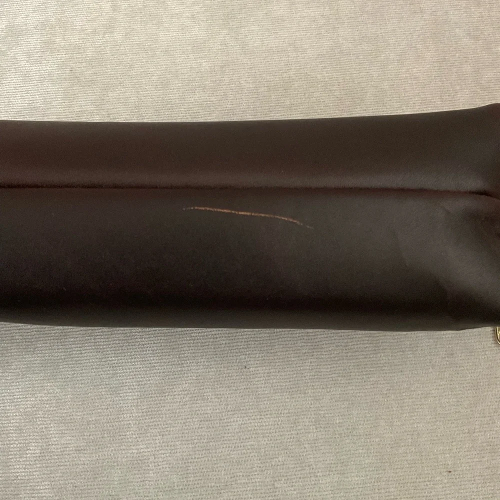 Portland Leather Goods Espresso Brown Leather Long Zip Carrying Case